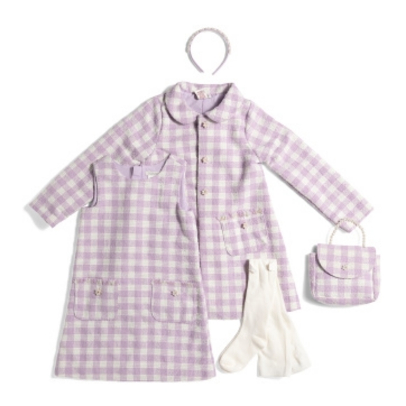 Girls tweed dress and coat - Picture 4 of 8